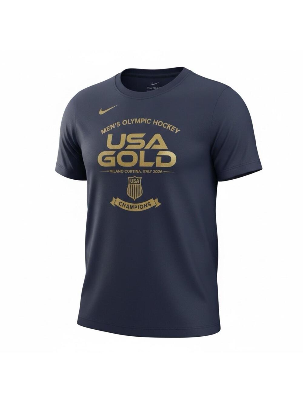 USA‎ Hockey 2026 Men's Winter Olympics Gold Medal T-shirt Youth Small